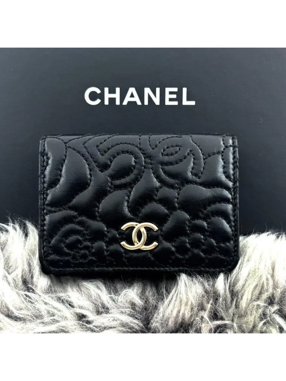 Chanel Wallet Camellia Stitch Trifold